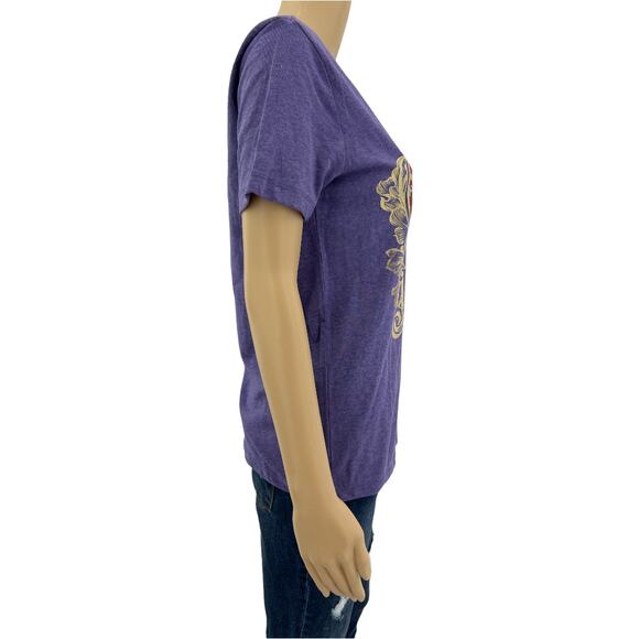 Old Navy XS Womens Purple Johnny Cash Fitted Short Sleeve Tee Shirt T-Shirt - Picture 3 of 7